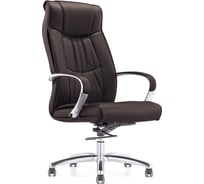 Кресло руководителя Easy Chair BNFc Echair-534 TL кожа коричневая, хром 342971