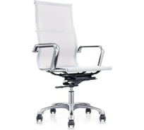 Кресло руководителя Easy Chair BNJl EChair-702 T net сетка белая, хром 298404