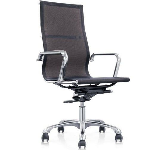 Кресло руководителя Easy Chair BNJl EChair-702 T net сетка черная, хром 298062