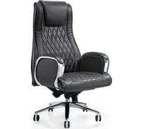 Кресло руководителя Easy Chair BNJl Echair-518 ML кожа черная, хром 297349