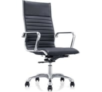 Кресло руководителя Easy Chair BNJl EChair-704 TL кожа черная, хром 298057