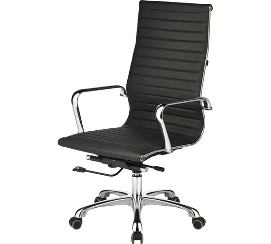 Кресло BN_Jl_Руководителя EChair-705 TPU Комус Мебель к/з черный, хром 298061