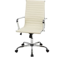 Кресло руководителя Easy Chair BNHg EChair-707 TPU кожзам бежевый, хром 481272