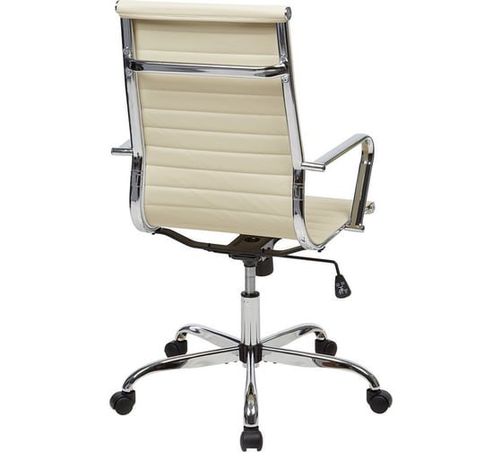 Кресло руководителя Easy Chair BNHg EChair-707 TPU кожзам бежевый, хром 481272