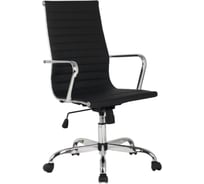 Кресло руководителя Easy Chair BNHg EChair-707 TPU кожзам черный, хром 481271