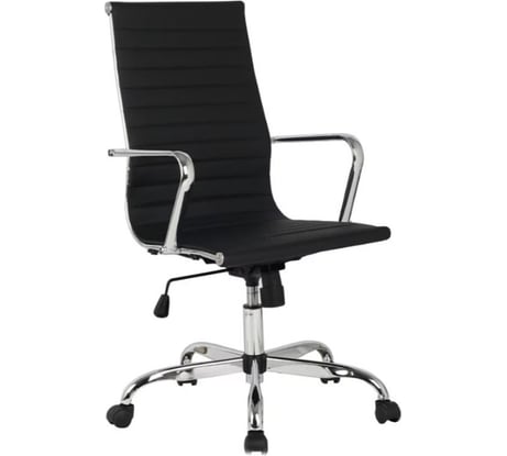 Кресло руководителя Easy Chair BNHg EChair-707 TPU кожзам черный, хром 481271