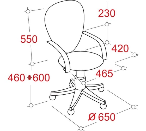Кресло Easy Chair UAEChair EC Comfort GTP ерго, ткань серая С-38 81111