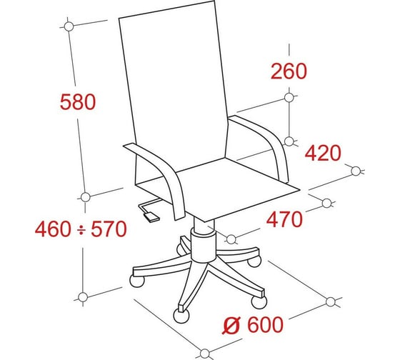 Кресло Easy Chair UPEChair 223 PC ткань черная С11, хром 754093