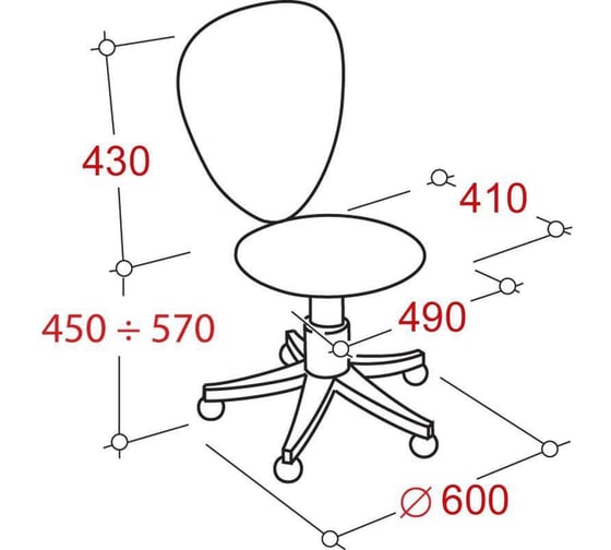 Кресло Easy Chair BNDtEchair-212 PTW пласт.бел, ткань черная TW 832043