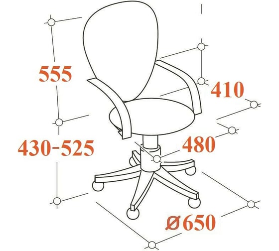 Кресло Easy Chair VBEChair-224 DSL PPU кожзам, бежевый OR-10, хром 979627