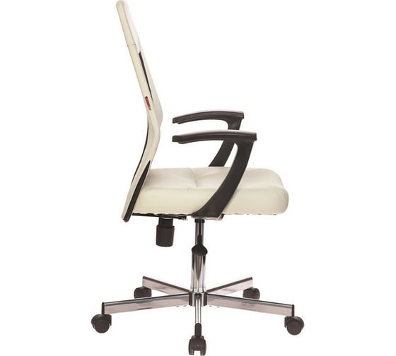 Кресло Easy Chair VBEChair-225 DSL PTW кожзам, бежевый OR-10/сетка черная TW, хром 979631