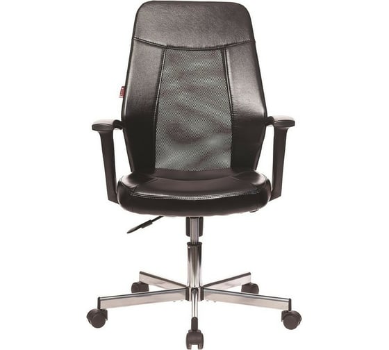 Кресло Easy Chair VBEChair-225 DSL PTW кожзам, черный, сетка черная, хром 979629