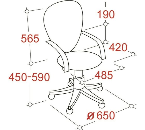 Кресло офисное easy chair 225 ptw черное ткань tw сетка металл