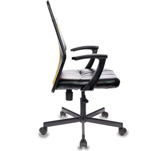 Кресло Easy Chair VBEChair-225 PTW кожзам черный, сетка оранжевая TW38-3 794292