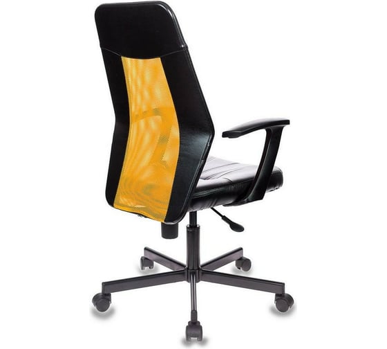 Кресло Easy Chair VBEChair-225 PTW кожзам черный, сетка оранжевая TW38-3 794292