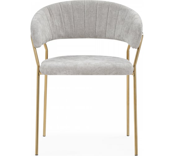 Стул на металлокаркасе Woodville Kamelia 1 light gray fabric / gold 15757