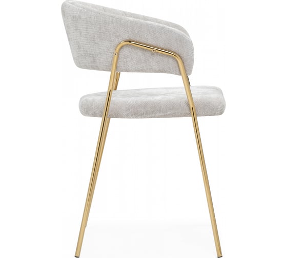 Стул на металлокаркасе Woodville Kamelia 1 light gray fabric / gold 15757