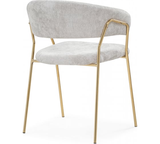 Стул на металлокаркасе Woodville Kamelia 1 light gray fabric / gold 15757