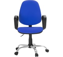 Кресло Easy Chair FAEChair-222 PC ткань синяя ТК9, Silver, 622256