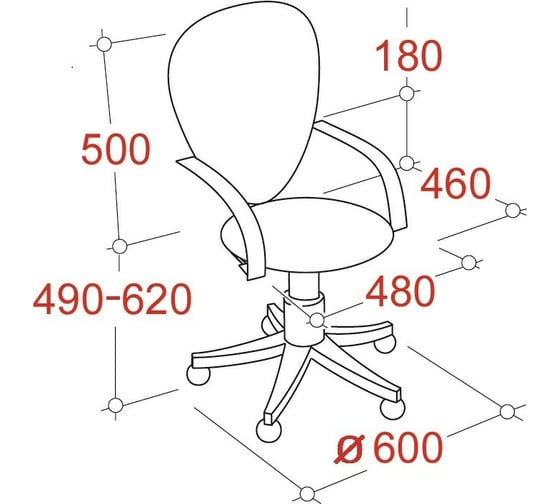 Кресло Easy Chair FAEChair-322 PC ткань черная ТК1, пластик 622257