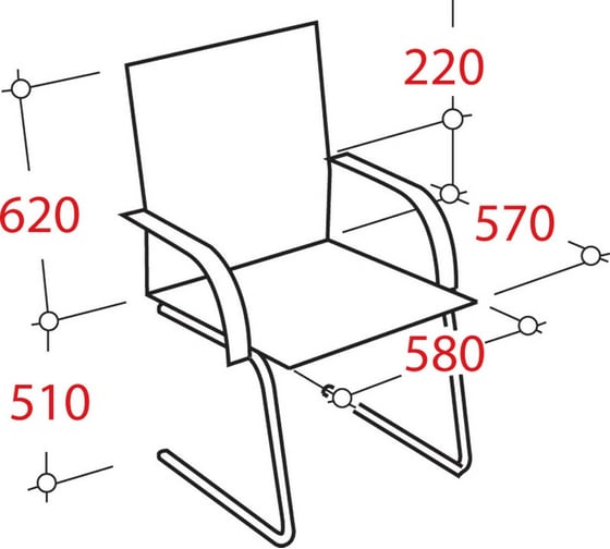Конференц-кресло Easy Chair BNDpEChair-515 VR кожа коричневая, хром 322952