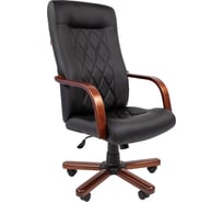 Офисное кресло Easy Chair EChair 430 TPU экокожа черный, дерево 901939