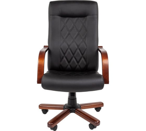 Офисное кресло Easy Chair EChair 430 TPU экокожа черный, дерево 901939
