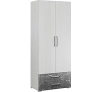 Шкаф Арника Спальня Теана 2-х створчатый, ясень анкор светлый/МДФ мрамор дарк 00-00026494