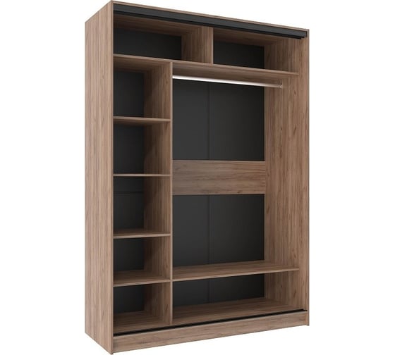 Шкаф-купе Арника 1600 Домашний зеркало/лдсп, дуб табачный Craft 00-00012362