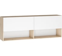 Шкаф навесной Woodville Алетра ПЛ01-1600 дуб крафт серый/глянец белый 580873