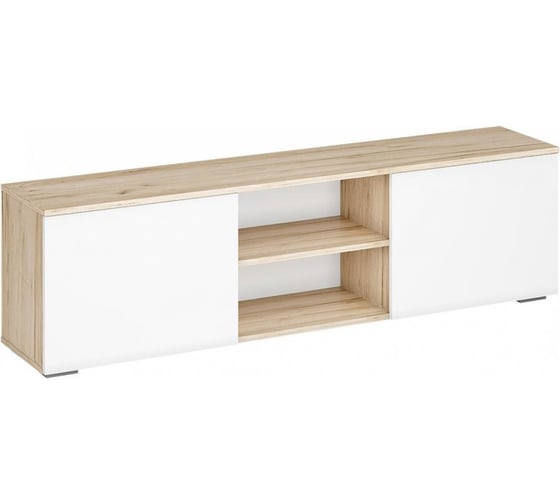 ТВ-тумба Woodville Алетра ТБ01-1600 дуб крафт серый/глянец белый 580875
