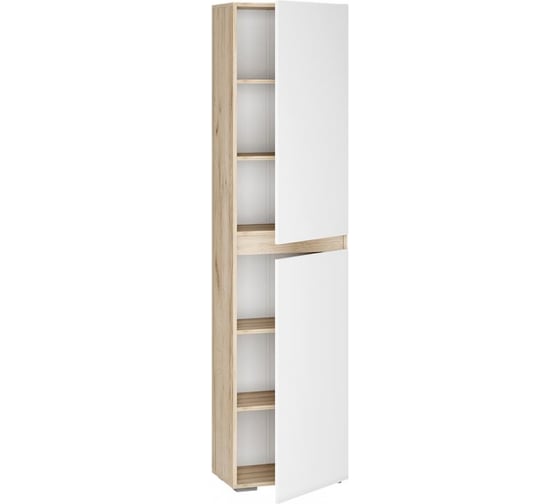 Шкаф Woodville Алетра П-500 дуб крафт серый/глянец белый 580872