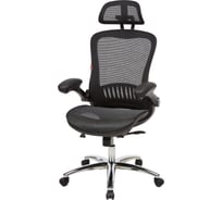 Кресло BN_Hg_EChair-552 TTW Net Комус Мебель сетка черная, хром 526697