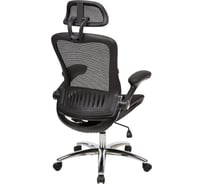 Стул офисный easy chair изо серый искусственная кожа металл хромированный