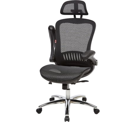 Кресло BN_Hg_EChair-552 TTW Net Комус Мебель сетка черная, хром 526697