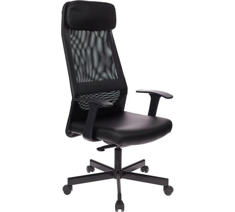 Кресло Easy Chair VBEChair-651 TPU кожзам черный, сетка черая, металл 794760