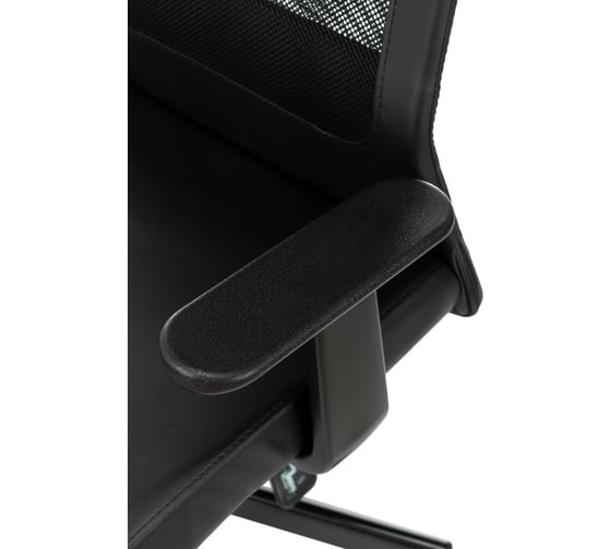 Кресло VB_EChair-651 TPU Комус Мебель кожзам черный, сетка черая, металл 794760