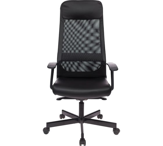 Кресло Easy Chair VBEChair-651 TPU кожзам черный, сетка черая, металл 794760