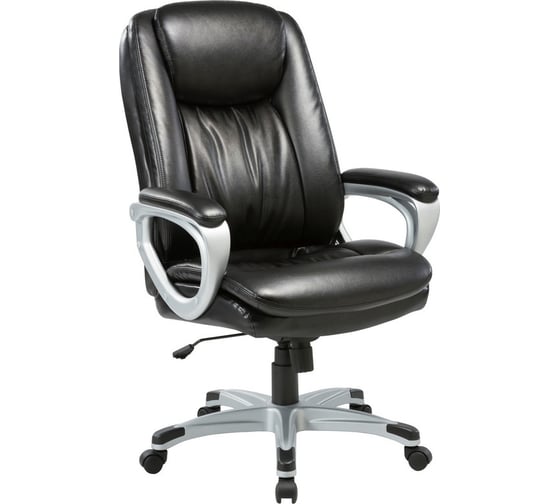 Кресло для руководителя easy chair 584 tr черное рециклированная кожа металл