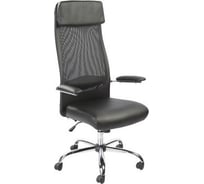 Кресло руководителя Easy Chair BNDt EChair-507 TPU net кожзам черный, сетка 273571