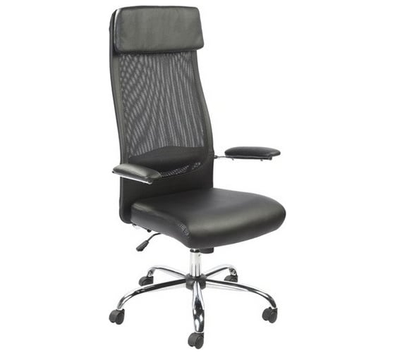 Кресло руководителя Easy Chair BNDt EChair-507 TPU net кожзам черный, сетка 273571 1