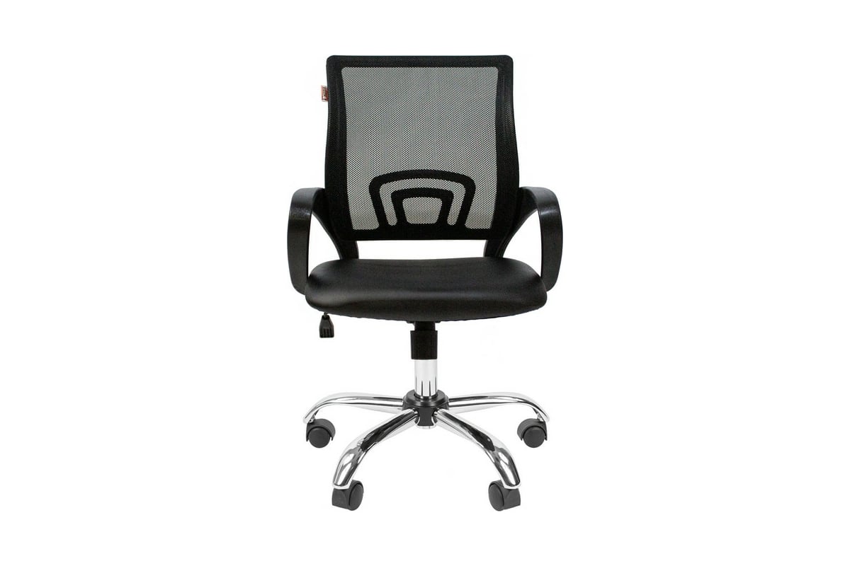 Стул офисный easy chair 805 vp черный искусственная кожа металл хромированный