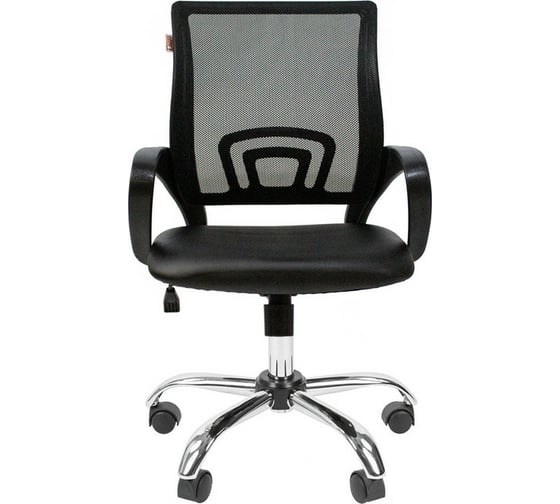 Кресло Easy Chair VTEChair-304 TPU кожзам черный/сетка черный, хром 1216342