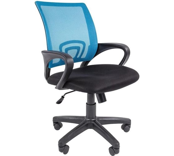 Кресло Easy Chair VTEСhair-304 ТС Net ткань черный/сетка голубой, пластик 926869 1