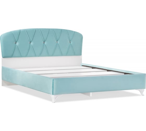 Двуспальная кровать Woodville Алберто 160x200 Ажур 38 бирюза 398913