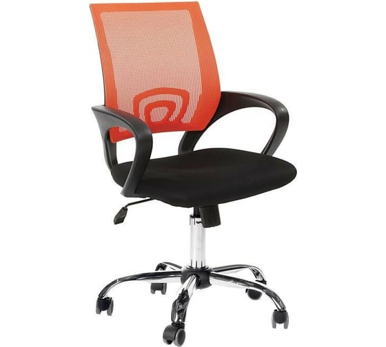Кресло Easy Chair VTEChair-304 TC Net ткань черный/сетка оранжевый, хром 941224 1