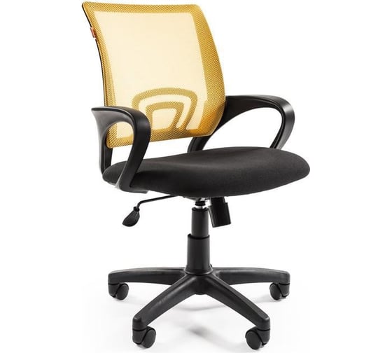 Кресло Easy Chair VTEChair-304 TC Net ткань черная/сетка желтая, пластик 737547 1