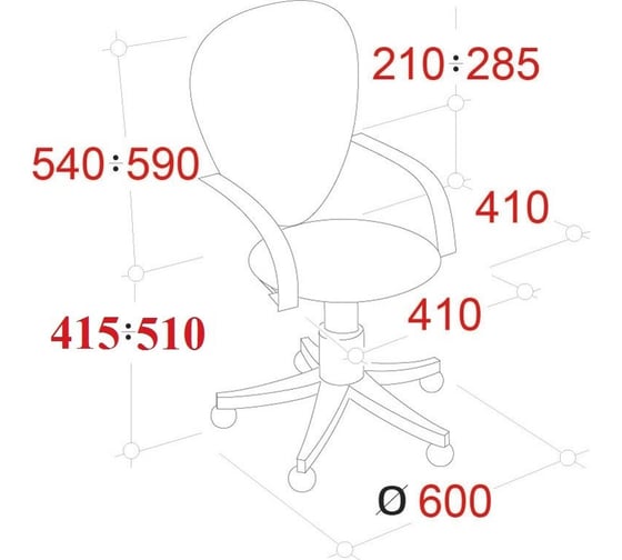 Кресло Easy Chair VTEChair-318 AL ткань серая, пластик 506144
