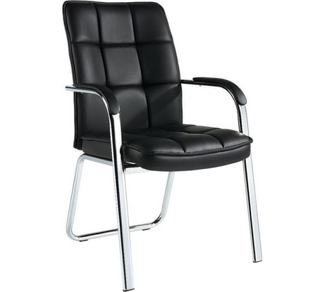 Конференц-кресло Easy Chair BNTQEchair-810 VPU кожзам черный, хром 620977
