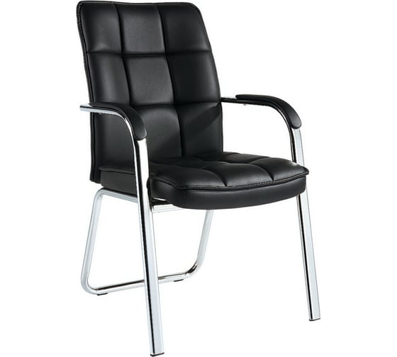 Конференц-кресло Easy Chair BNTQEchair-810 VPU кожзам черный, хром 620977